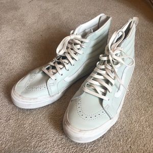 Vans teal high top sneakers